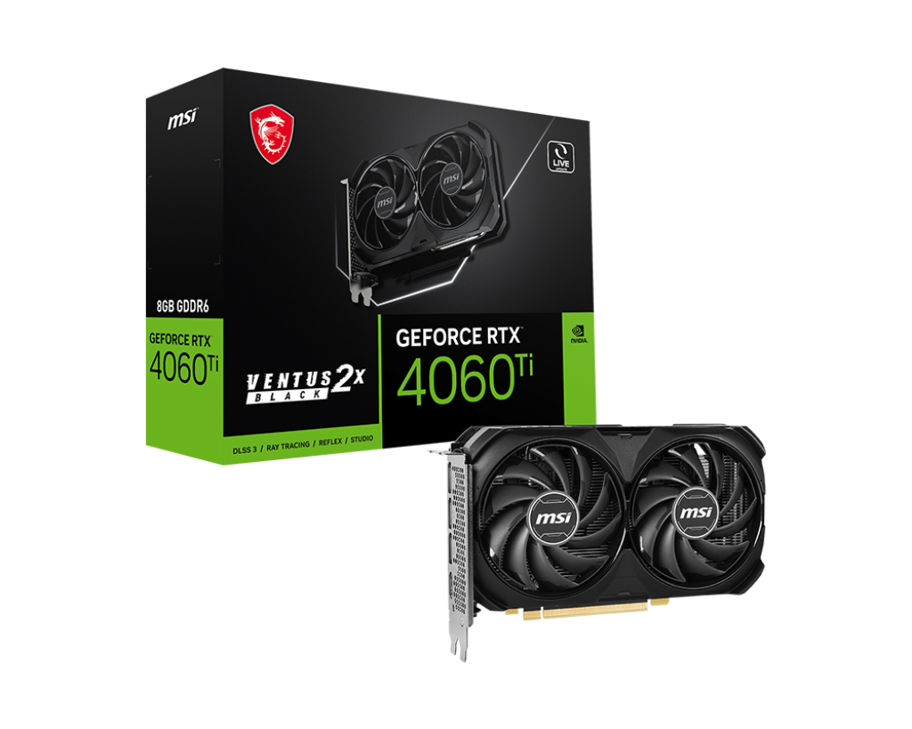 VGA MSI RTX 4060 Ti VENTUS 2X BLACK 8G
