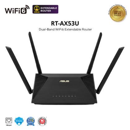 ROUTER ASUS RT-AX53U AX1800 Dual band Gigabit Wi-Fi 6