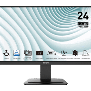 MONITOR 23.8'' MSI PRO MP2412 (VA, HDMI, DP) 100Hz